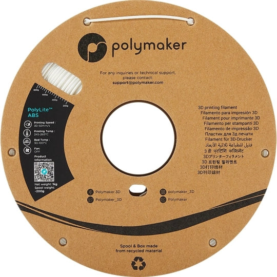 POLYLITE - Filament Blanc ABS - 1.75MM - 1KG