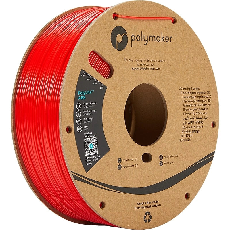 POLYLITE - Filament Rouge ABS - 1.75MM - 1KG