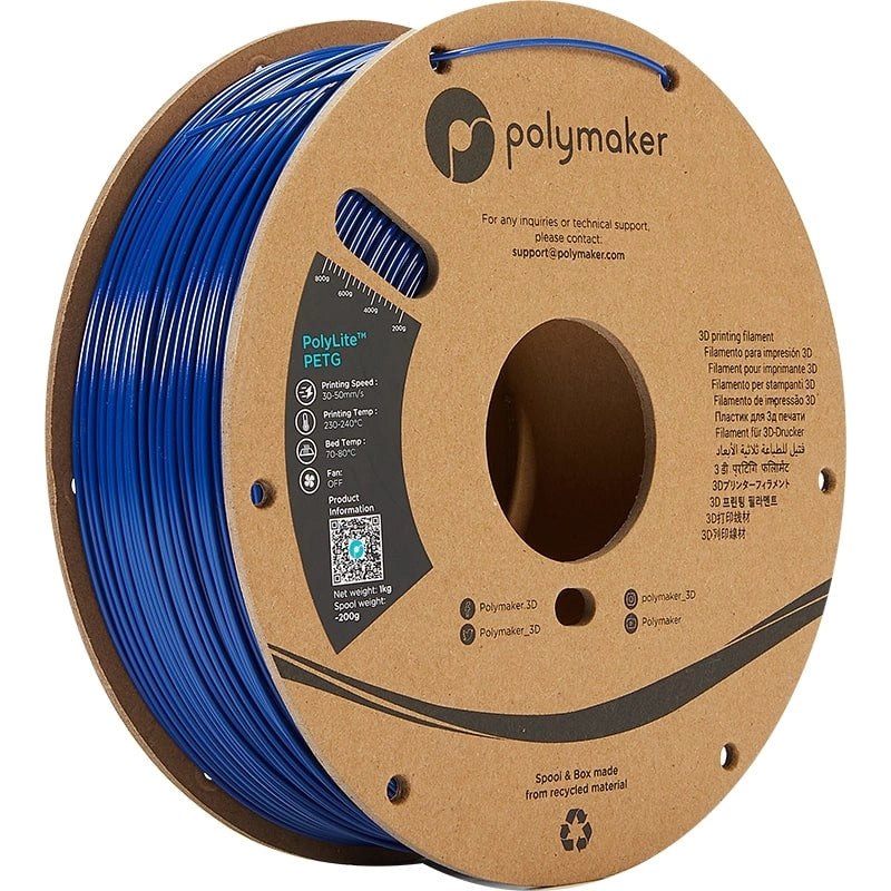 Polymaker - PolyLite PETG Bleu - 1.75MM - 1 KG