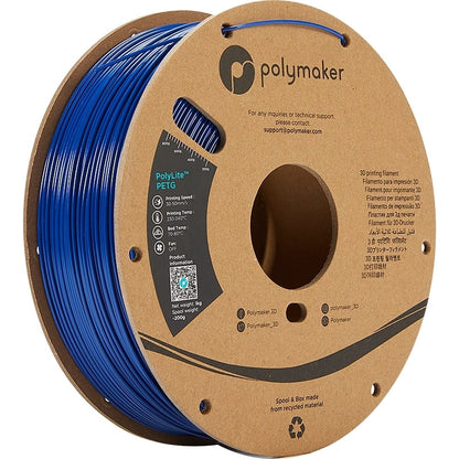 Polymaker - PolyLite PETG Bleu - 1.75MM - 1 KG