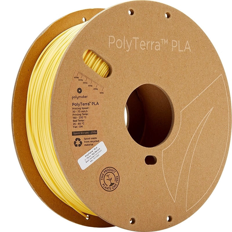 POLYTERRA- Filament Jaune Banane PLA - 1.75MM - 1KG