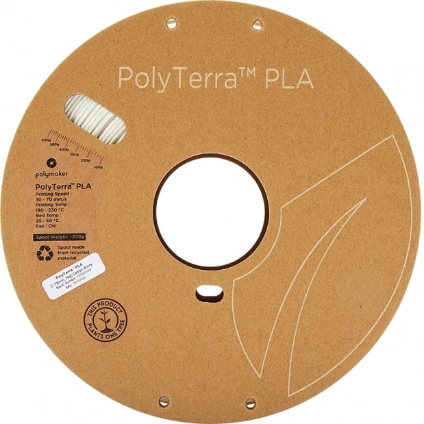 POLYTERRA- Filament Blanc coton  PLA - 1.75MM - 1KG