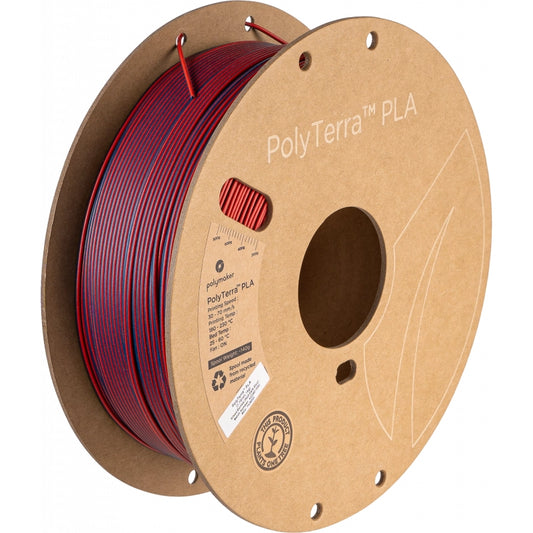 POLYTERRA- Filament Dual Rouge Bleu Foncé PLA - 1.75MM - 1KG