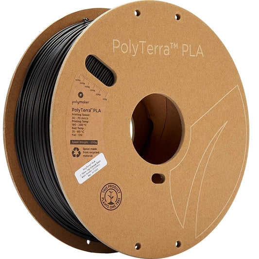 POLYTERRA- Filament Noir Charbon PLA - 1.75MM - 1KG