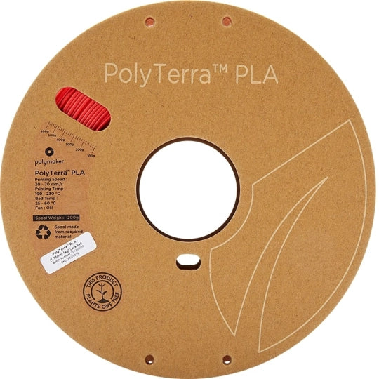 POLYTERRA- Filament Rouge Lave  PLA - 1.75MM - 1KG